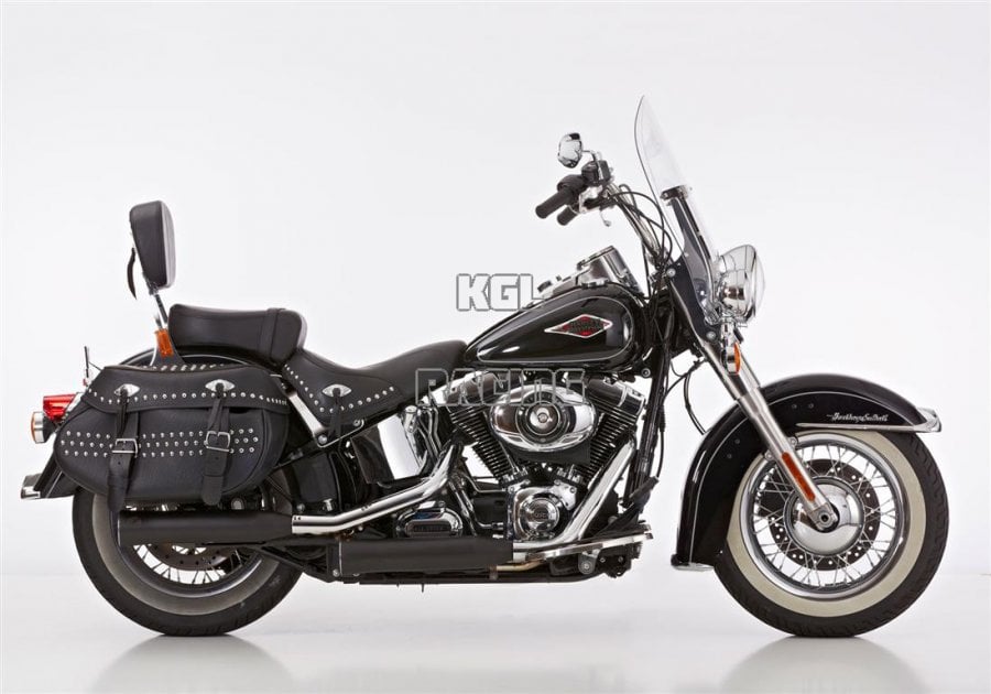 FALCON for HARLEY DAVIDSON SOFTAIL Heritage Classic 103 (FLSTC) 2012-2016 - FALCON Double Groove slip on exhaust (2-2) - Click Image to Close