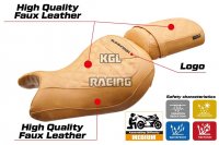 Seat cover compatible Kawasaki Eliminator 500 2024 - 2025 - model Mutsu - WITH LOGO - Camel