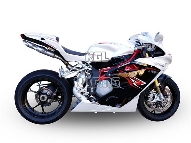 QD exhaust for MV-AGUSTA F4 1000 '12->'14 - link pipe 1 in 4 + POWER GUN mufflers set - Click Image to Close