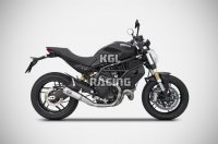 ZARD pour Ducati Monster 797 (EURO 4) Homologer Slip-On silencieux Low Zuma INOX