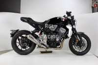 TAKKONI Volledige uitlaat voor Yamaha XSR 700 17-18 (RM11, RM12) konisch zilver