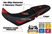 Seat cover compatible Triumph Tiger 850 Sport 2021 - 2025 - model Heating Comfort System - WITH LOGO - Red