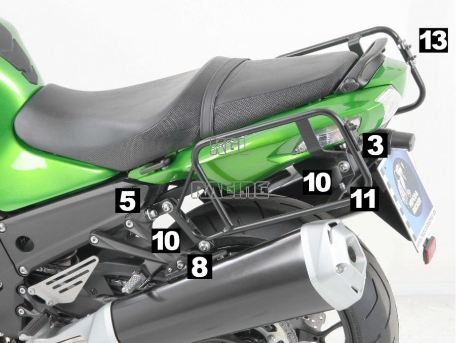 Support coffre Hepco&Becker - Kawasaki ZZ - R 1400 Bj.2012-2020 - Lock it noir - Cliquez sur l'image pour la fermer