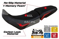 Seat cover compatible Triumph Tiger 850 Sport 2021 - 2025 - model Sintra Comfort System - NO LOGO - Red / Grey