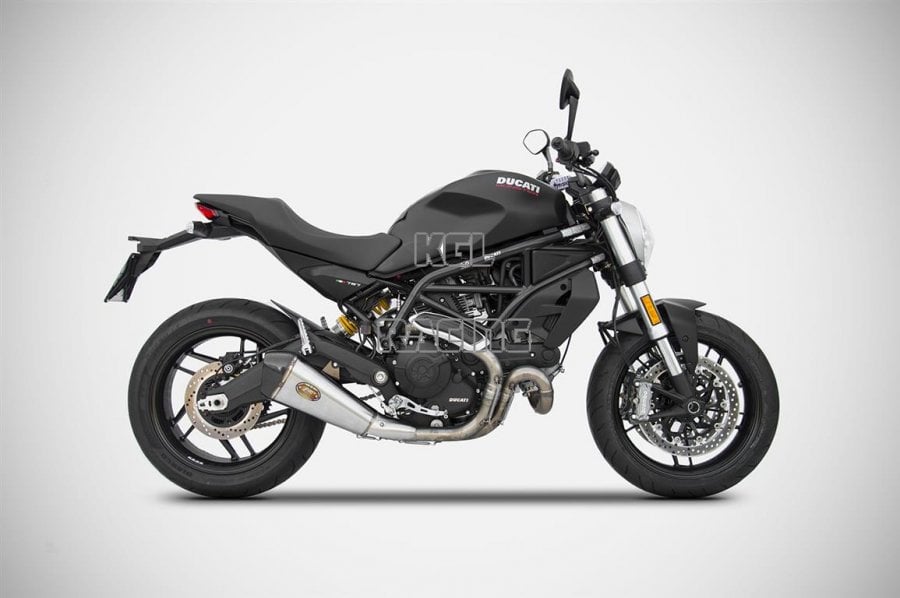 ZARD voor Ducati Monster 797 (EURO 4) gekeurde Slip-On demper Low Basso INOX - Klik op de afbeelding om het venster te sluiten