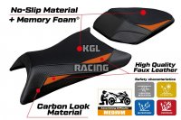 Housse de selle compatible KTM 390 Duke 2024-2025 - model Mora Comfort System - SANS LOGO - Orange