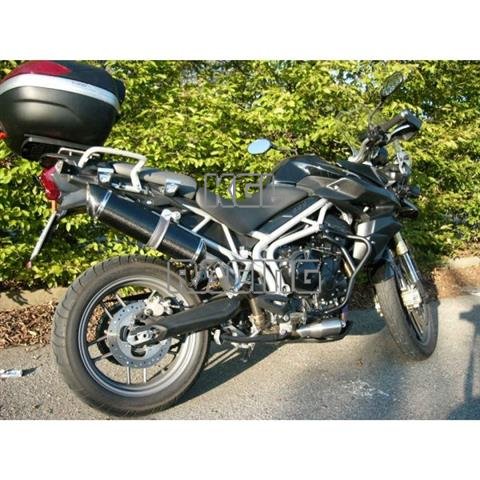 KGL Racing silencer Triumph Tiger 800 / XC/XR/XRx/XCx '11-> - DOUBLE FIRE CARBON - Click Image to Close