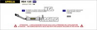 Arrow pour Aprilia RS4 125 2011-2016 - Kit catalyseur