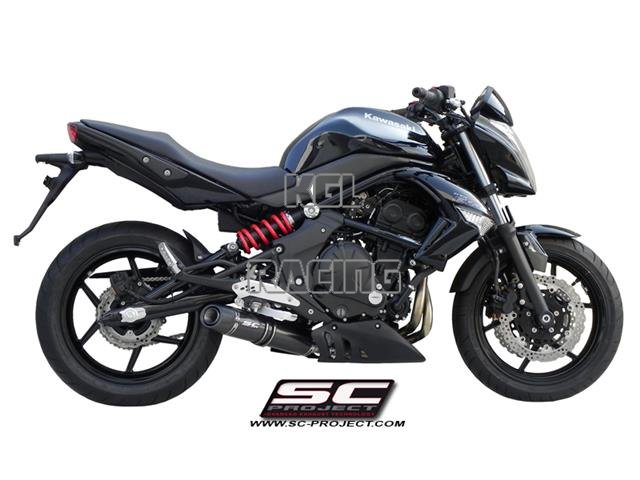 SC Project slip-on KAWASAKI ER-6N / ER-6F / VERSYS '05-11 - Oval Carbon - Click Image to Close