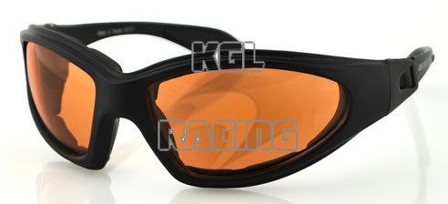 Bobster zonnebril GXR, zwart frame, anti-fog, amber lens - Klik op de afbeelding om het venster te sluiten