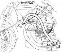 Crash protection Moto Guzzi Breva V 750 ie (engine) - black