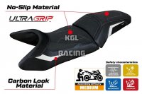 Housse de selle compatible KTM 1390 Super Adventure S 2025 - model Enns Ultragrip - SANS LOGO - Blanc
