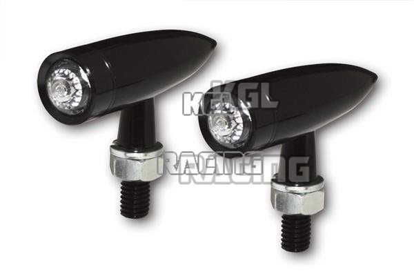 LED-Richtingaanwijzer MONO BULLET , heldere lens , zwart , ECE - Klik op de afbeelding om het venster te sluiten