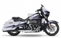Kesstech for Harley Davidson Street Glide CVO 117 2018-2020 - slip-on set FL-Double BLACK