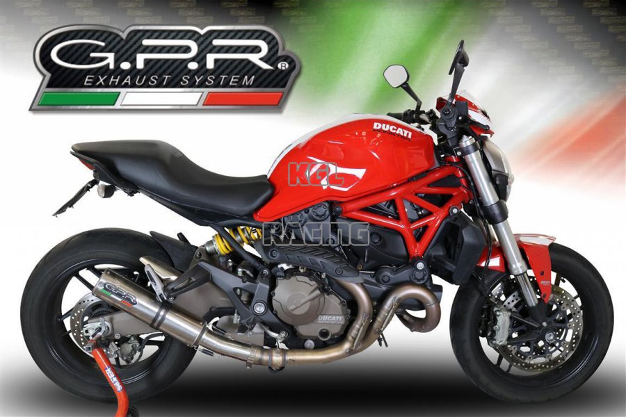 GPR for Ducati Monster 1200 S/R 2017/20 Euro4 - Homologated with catalyst Slip-on - M3 Titanium Natural - Click Image to Close