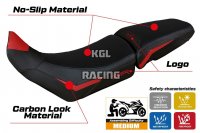 Seat cover compatible Triumph Tiger 850 Sport 2021 - 2025 - model Sintra - WITH LOGO - Red
