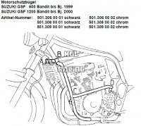 Crash protection Suzuki GSF 600 N BANDIT