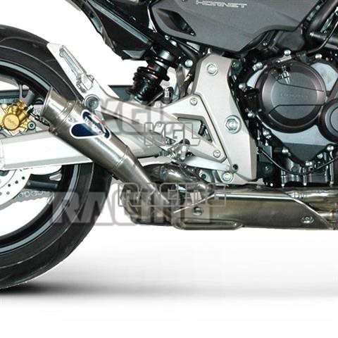 TERMIGNONI SLIP ON for Honda HORNET 600 07->12 CONIQUE -TITANE/TITANE - Click Image to Close