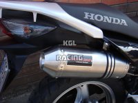 TAKKONI Silencer for Honda XL 125 V Varadero, 04-12 oval silver