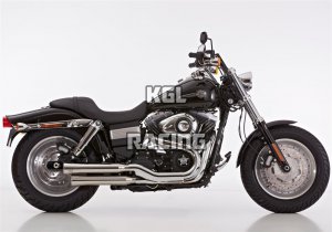FALCON for HARLEY DAVIDSON DYNA Wide Glide (FXDWG) 2013-2016 - FALCON Double Groove slip on exhaust (2-2)