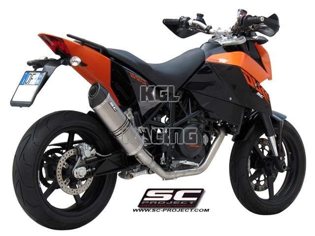 SC Project exhaust KTM 690 DUKE / R '08-11 - Full system Oval Titanium - Click Image to Close