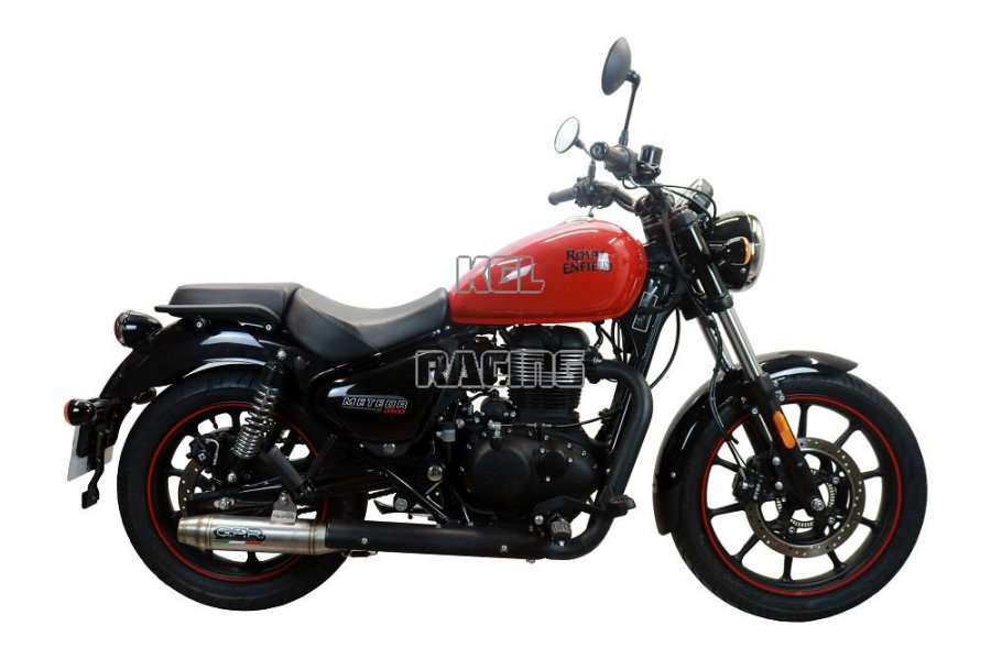 GPR for Royal Enfield Meteor 350 2021/2023 e5 - Homologated silencer with catalyst Deeptone Inox - Click Image to Close