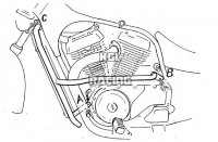 Crash protection Suzuki VS 600 (engine) - chroom