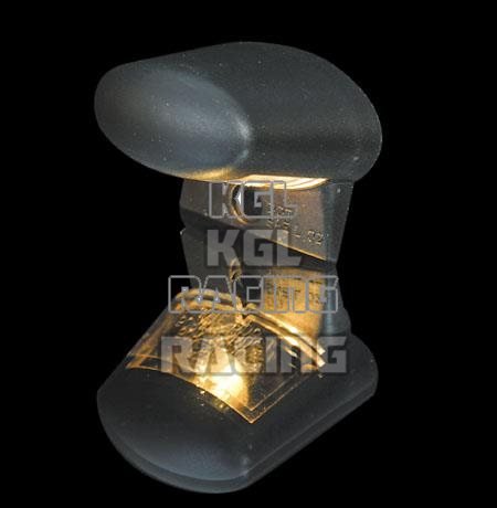 License plate light, oval, black, E-mark - Click Image to Close
