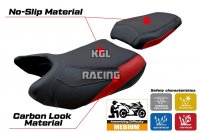 Housse de selle compatible QJ Motor SRT 800 X / S / SX 2023-2025 - model Wuhai - SANS LOGO - Rouge