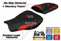 Seat cover compatible Honda CBR 600 RR 2007-2025 - model Huelva Comfort System - NO LOGO - Red