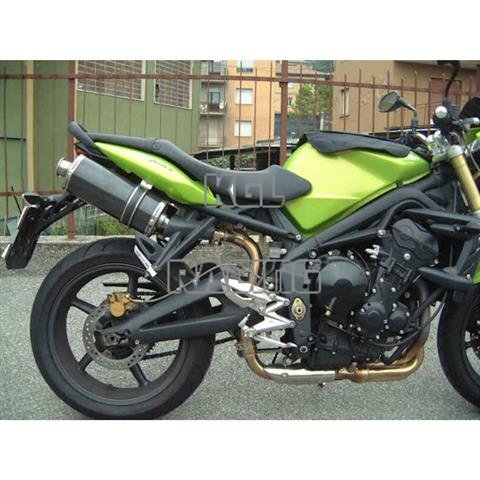 KGL Racing silencers Triumph Street Triple 675 '07->'12 - OVALE SHORT CARBON - Click Image to Close