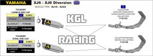 Arrow pour Yamaha XJ6 / XJ6 Diversion 2009-2015 - Kit collecteurs catalytique