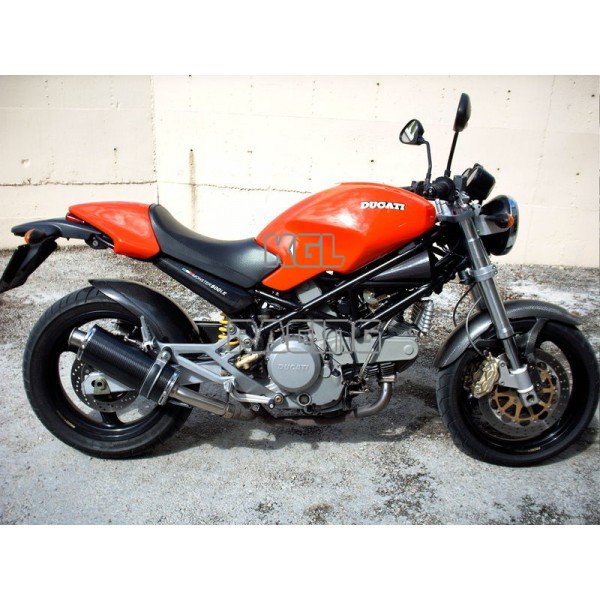 KGL Racing silencieux DUCATI MONSTER 600-620-695-750-900-1000 - SHORT CARBON LOW - Cliquez sur l'image pour la fermer