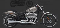 Kesstech voor Harley Davidson Softail Fat Boy / Breakout 114 2021-2024 - volledige uitlaat Cone X Clubstyle