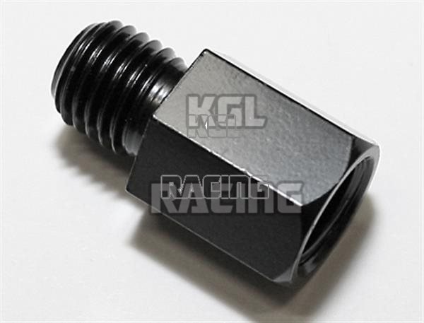 adapter black, hole M10 R/H to bolt M10 R/H thread - Click Image to Close