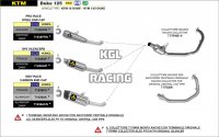 Arrow for KTM DUKE 125 2021-2022 - GP2 Dark silencers kit