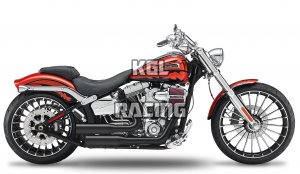 Kesstech pour Harley Davidson Breakout / Pro Street Breakout CVO 2013-2017 - system complet Shotgun-Low BLACK