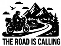 THE ROAD IS CALLING coffre laterale sticker (set gauche-droite)