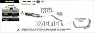 Arrow pour Honda CBR 600 RR 2009-2012 - Silencieux Indy Race Aluminium avec embout en carbone