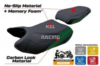 Housse de selle compatible QJ Motor SRT 800 X / S / SX 2023-2025 - model Wuhai Comfort System - SANS LOGO - Vert Militair