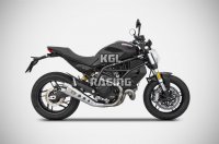 ZARD voor Ducati Monster 797 (EURO 4) gekeurde Slip-On demper Low special edition INOX
