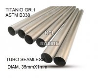 GPR pour Universal Tubo titanio seamleSs D. 35mm X 1mm L.1000mm - - Tubo titanio seamless D. 35mm X 1mm L.1000mm