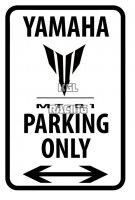 Panneaux métalliques parking 22 cm x 30 cm - YAMAHA MT-01 Parking Only