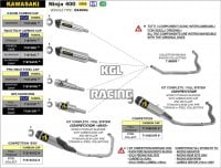 Arrow pour Kawasaki NINJA 400 2018-2021 - Silencieux X-Kone