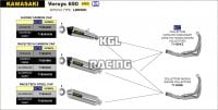 Arrow voor Kawasaki Versys 650 2021-2022 - Katalytisch gehomologeerde collectorkit