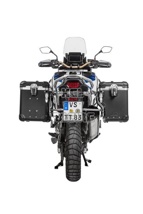 Touratech ZEGA Evo X special system for Honda CRF1100L Africa Twin (2022-) / CRF1100L Adventure Sports - 45L_45L - rack silver , case Black - Click Image to Close