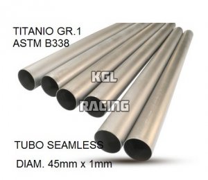 GPR pour Universal Tubo titanio seamleSs D. 45mm X 1mm L.1000mm - - Tubo titanio seamless D. 45mm X 1mm L.1000mm