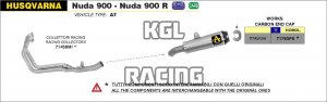 Arrow pour Husqvarna Nuda 900 / Nuda 900 R 2012-2013 - Collecteurs racings