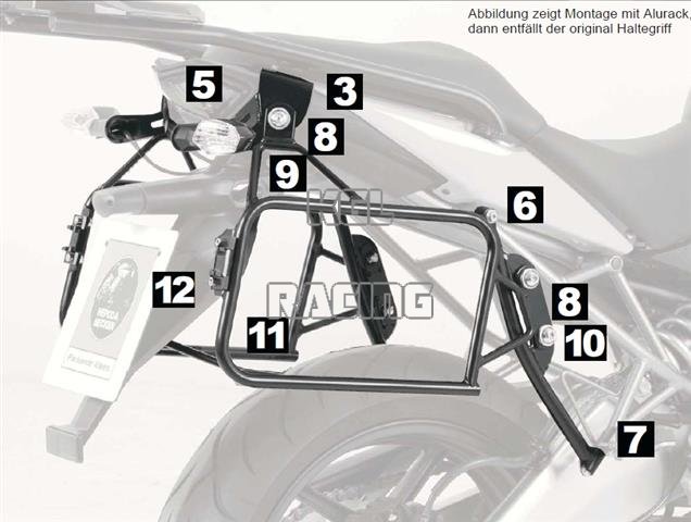 Support coffre Hepco&Becker - Kawasaki VERSYS '10-> Lock-it - Cliquez sur l'image pour la fermer