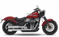 Kesstech for Harley Davidson Softail Slim/Standard 107 2021-2024 - slip-on set Fusion Long Chroom